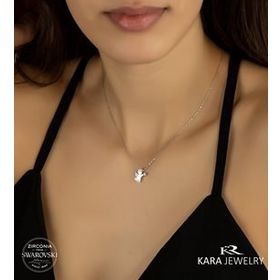 Swarovski Peri Temalı 925 Ayar Gümüş Kolye