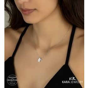 Swarovski Peri Temalı 925 Ayar Gümüş Kolye