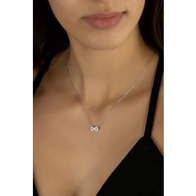 Swarovski Sonsuzluk Temalı 925 Ayar Gümüş Kolye