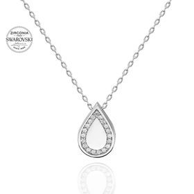 Swarovski Taşlı Damla 925 Ayar Gümüş Kolye