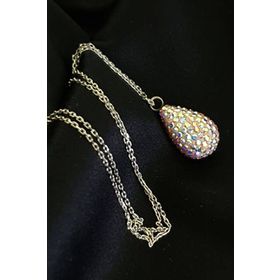 Swarovski Taşlı Damla 925 Ayar Gümüş Kolye