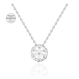 Swarovski Taşlı Kartanesi 925 Ayar Gümüş Kolye