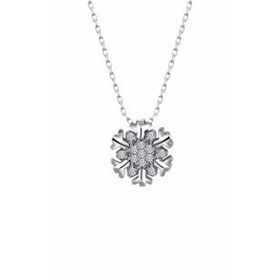 Swarovski Taşlı Kartanesi Gümüş Kolye