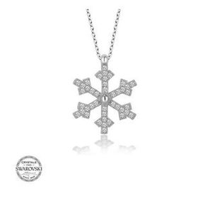 Swarovski Taşlı Kartanesi Gümüş Kolye