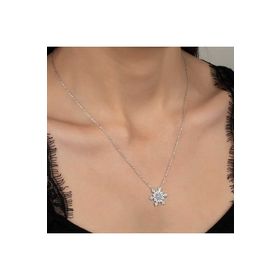 Swarovski Taşlı Kartanesi Gümüş Kolye