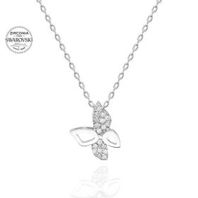 Swarovski Taşlı Kelebek 925 Ayar Gümüş Kolye