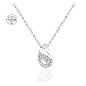 Swarovski Taşlı Kuğum 925 Ayar Gümüş Kolye