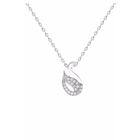 Swarovski Taşlı Kuğum 925 Ayar Gümüş Kolye
