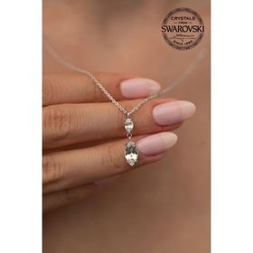 Swarovski Taşlı Mekik Model Crystal Gümüş Kolye