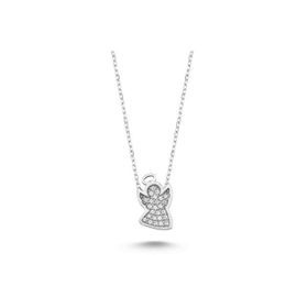 Swarovski Taşlı Melek 925 Ayar Gümüş Kolye