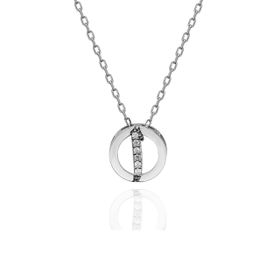 Swarovski Taşlı Minik Tek Taş 925 Ayar Gümüş Kolye