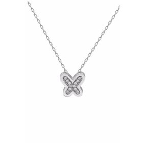 Swarovski Taşlı Minik Tek Taş 925 Ayar Gümüş Kolye