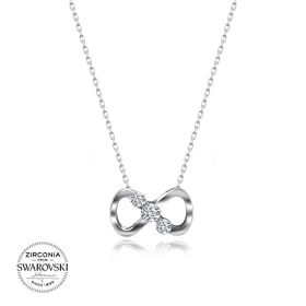 Swarovski Taşlı Sonsuzluk 925 Ayar Gümüş Kolye