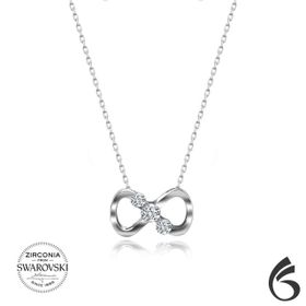 Swarovski Taşlı Sonsuzluk 925 Ayar Gümüş Kolye