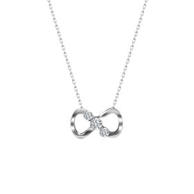 Swarovski Taşlı Sonsuzluk 925 Ayar Gümüş Kolye