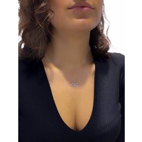 Swarovski Taşlı Sonsuzluk 925 Ayar Gümüş Kolye