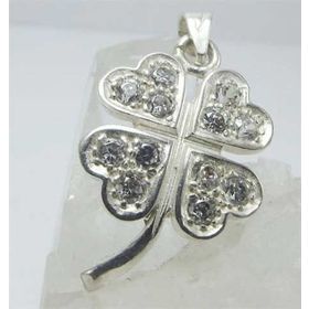 Swarovski Taşlı Taşlı Yonca 925 Ayar Gümüş Kolye