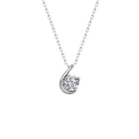 Swarovski Taşlı Tek Taş Taç 925 Ayar Gümüş Kolye