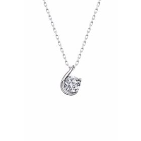 Swarovski Taşlı Tek Taş Taç 925 Ayar Gümüş Kolye