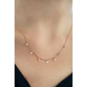 Swarovski Taşlı Trend Gümüş Kolye