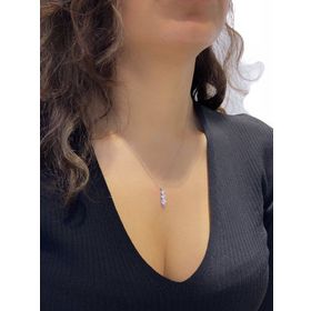 Swarovski Taşlı Tria 925 Ayar Gümüş Kolye