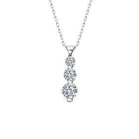 Swarovski Taşlı Tria 925 Ayar Gümüş Kolye
