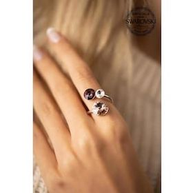 Swarovski Taşlı Üçtaş Model Crystal Gümüş Kolye