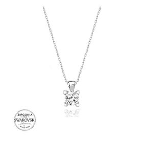 Swarovski Tek Taş 925 Ayar Gümüş Kolye