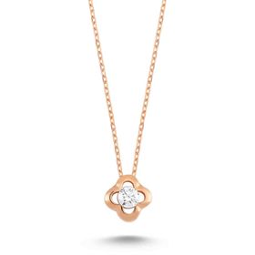 Swarovski Tek Taş 925 Ayar Gümüş Kolye