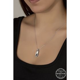 Swarovski Union Crystal Kadın Baget Gümüş Kolye