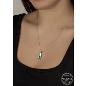 Swarovski Union Crystal Kadın Baget Gümüş Kolye