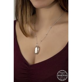 Swarovski Union Crystal Kadın Baget Kesim Gümüş Kolye