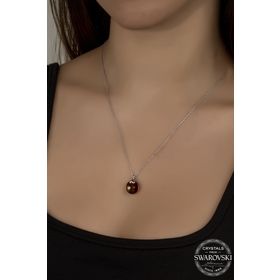Swarovski Union Crystal Kadın Brown Zirconia Gümüş Kolye