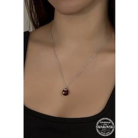 Swarovski Union Crystal Kadın Brown Zirconia Gümüş Kolye
