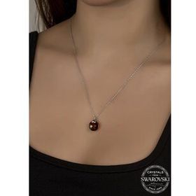 Swarovski Union Crystal Kadın Brown Zirconia Gümüş Kolye