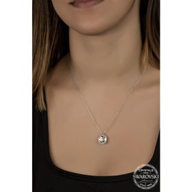 Swarovski Union Crystal Kadın Cushion Square Gümüş Kolye