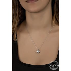 Swarovski Union Crystal Kadın Cushion Square Gümüş Kolye