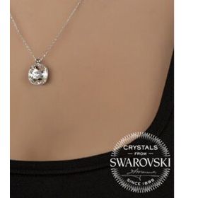 Swarovski Union Crystal Kadın Cushion Square Gümüş Kolye