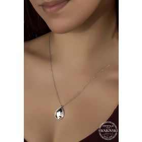 Swarovski Union Crystal Kadın Damla Döküm Gümüş Kolye