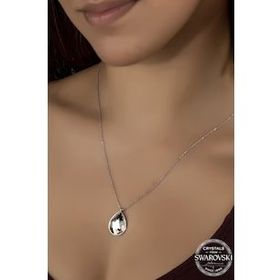 Swarovski Union Crystal Kadın Damla Döküm Gümüş Kolye