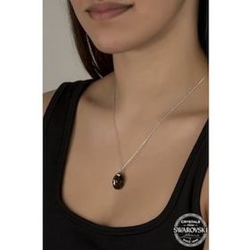 Swarovski Union Crystal Kadın Green Oval Zirconia Gümüş Kolye
