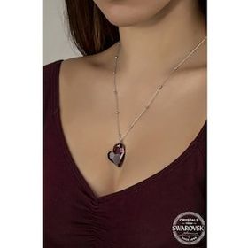 Swarovski Union Crystal Kadın Kalp Gümüş Kolye