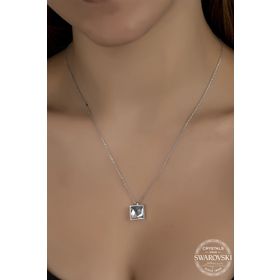 Swarovski Union Crystal Kadın Kare Zirconia Gümüş Kolye