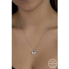 Swarovski Union Crystal Kadın Kare Zirconia Gümüş Kolye