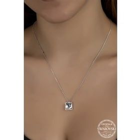 Swarovski Union Crystal Kadın Kare Zirconia Gümüş Kolye