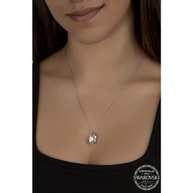 Swarovski Union Crystal Kadın Octagon Gümüş Kolye