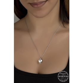 Swarovski Union Crystal Kadın Oval Gümüş Kolye
