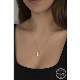 Swarovski Union Crystal Kadın Oval Gümüş Kolye