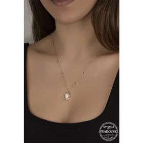 Swarovski Union Crystal Kadın Oval Gümüş Kolye