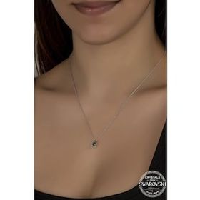 Swarovski Union Crystal Kadın Parlak Drop Gümüş Kolye